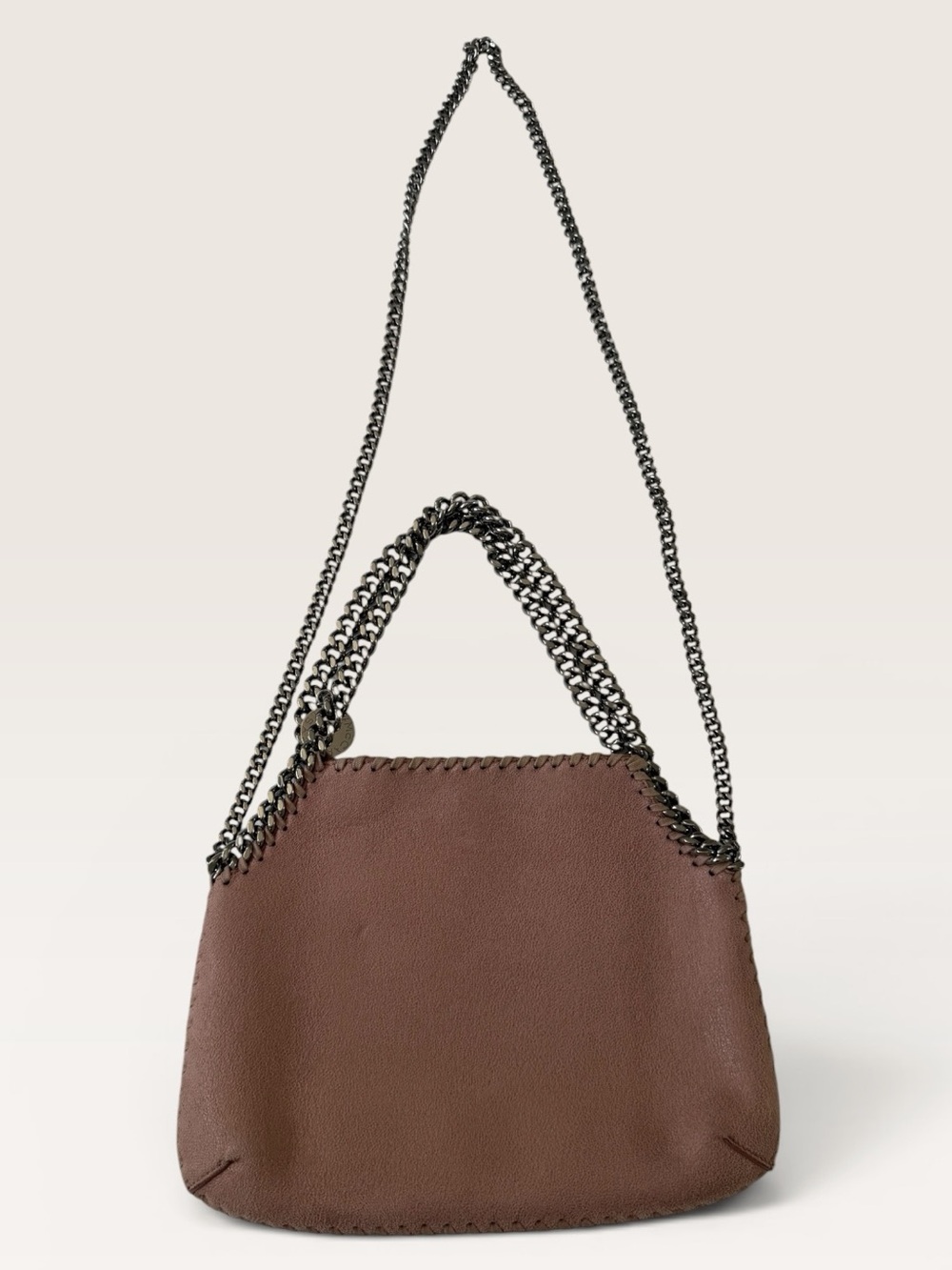 Stella McCartney Falabella Mini Fold Over Tote Pink Chain Crossbody - Picture 9 of 10